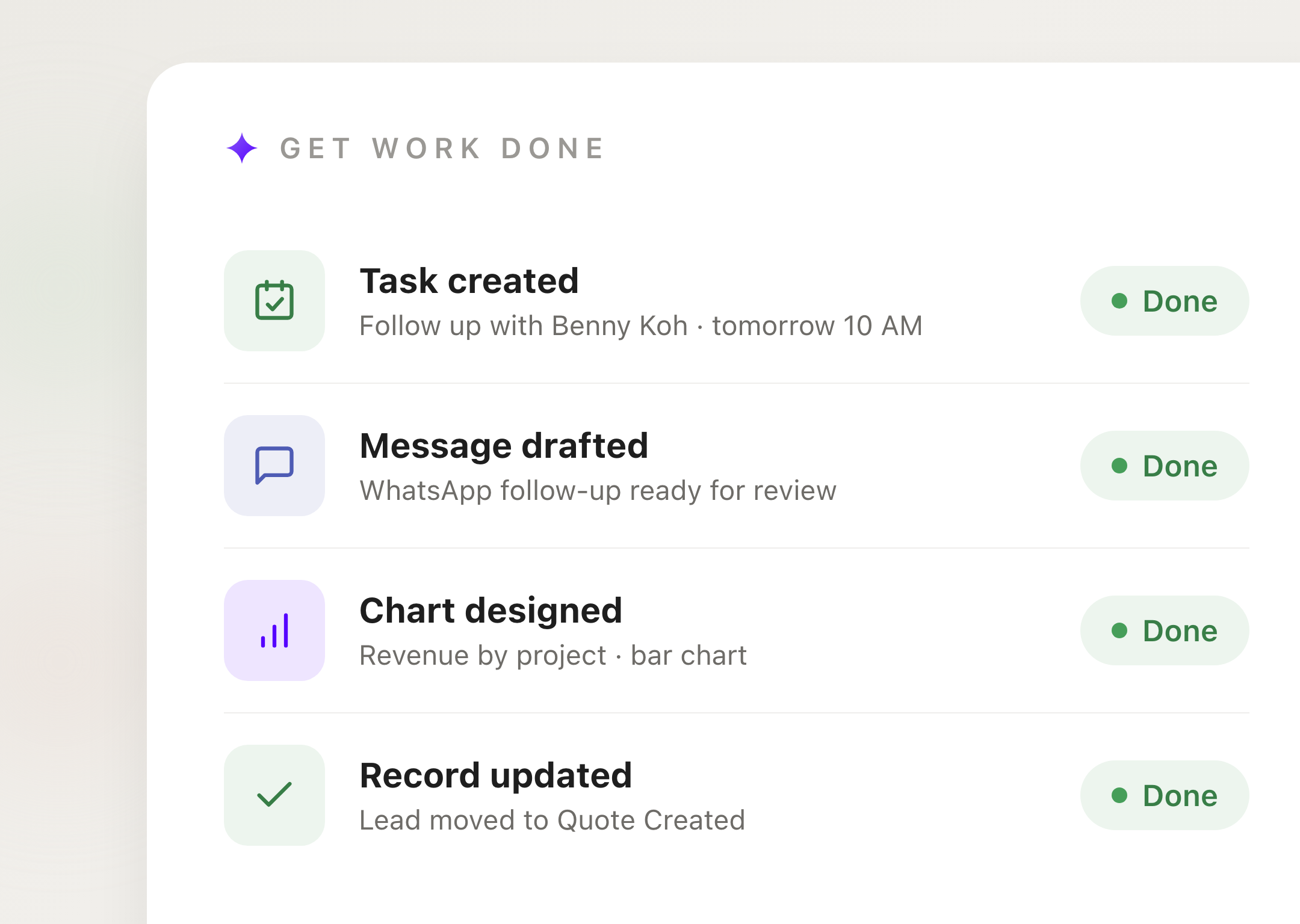 Get work done