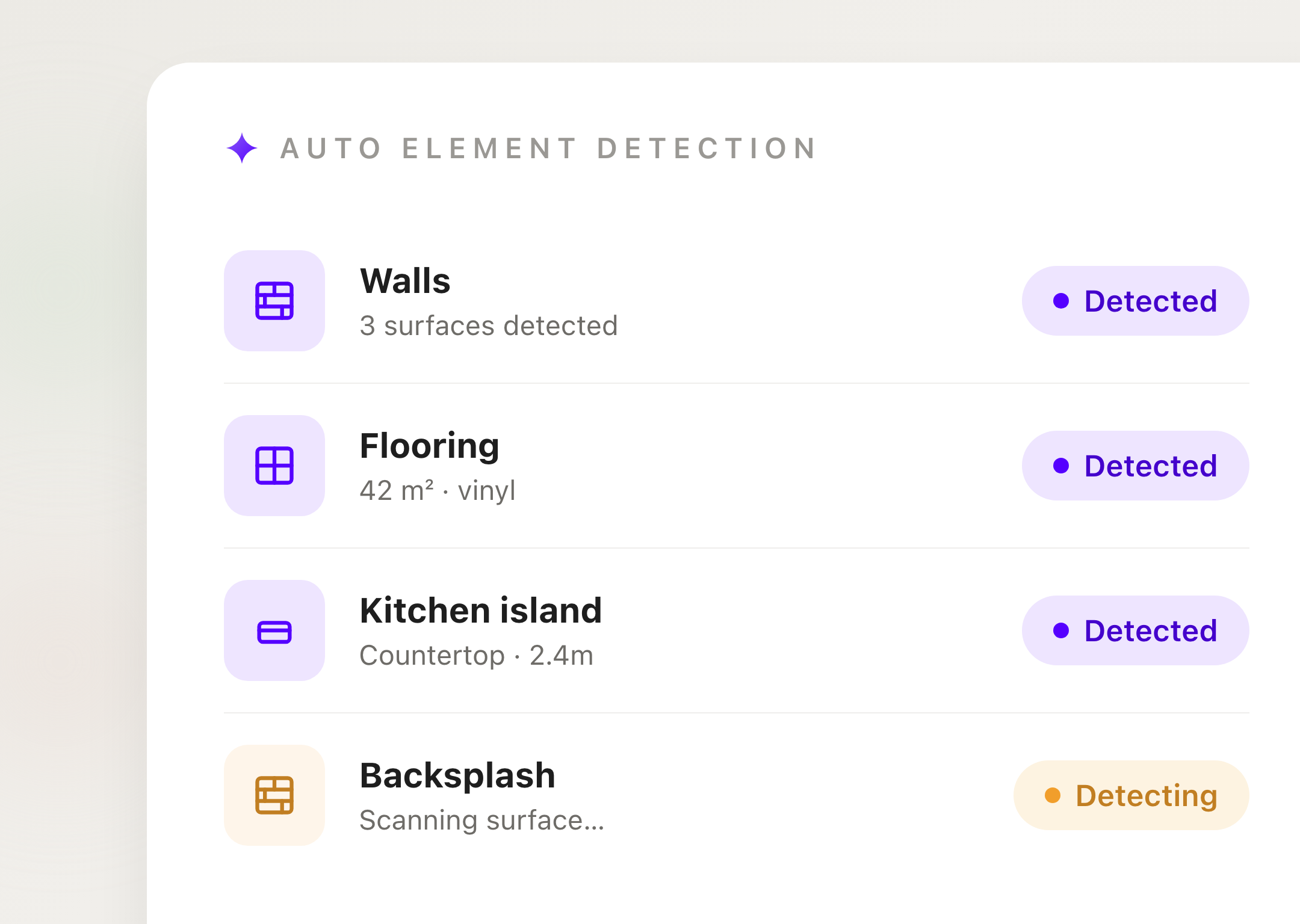 Auto element detection